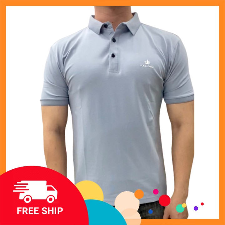 Áo thun nam,Áo polo nam có cổ F̳R̳E̳E̳ ̳S̳H̳I̳P̳, Chất liệu vải cotton cao cấp co giản 4 chiều, vải trơn mềm mịn | BigBuy360 - bigbuy360.vn