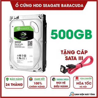 Mua Ổ cứng HDD Seagate Barracuda 500GB - Tặng cáp sata 3 - Bảo hành 24 tháng