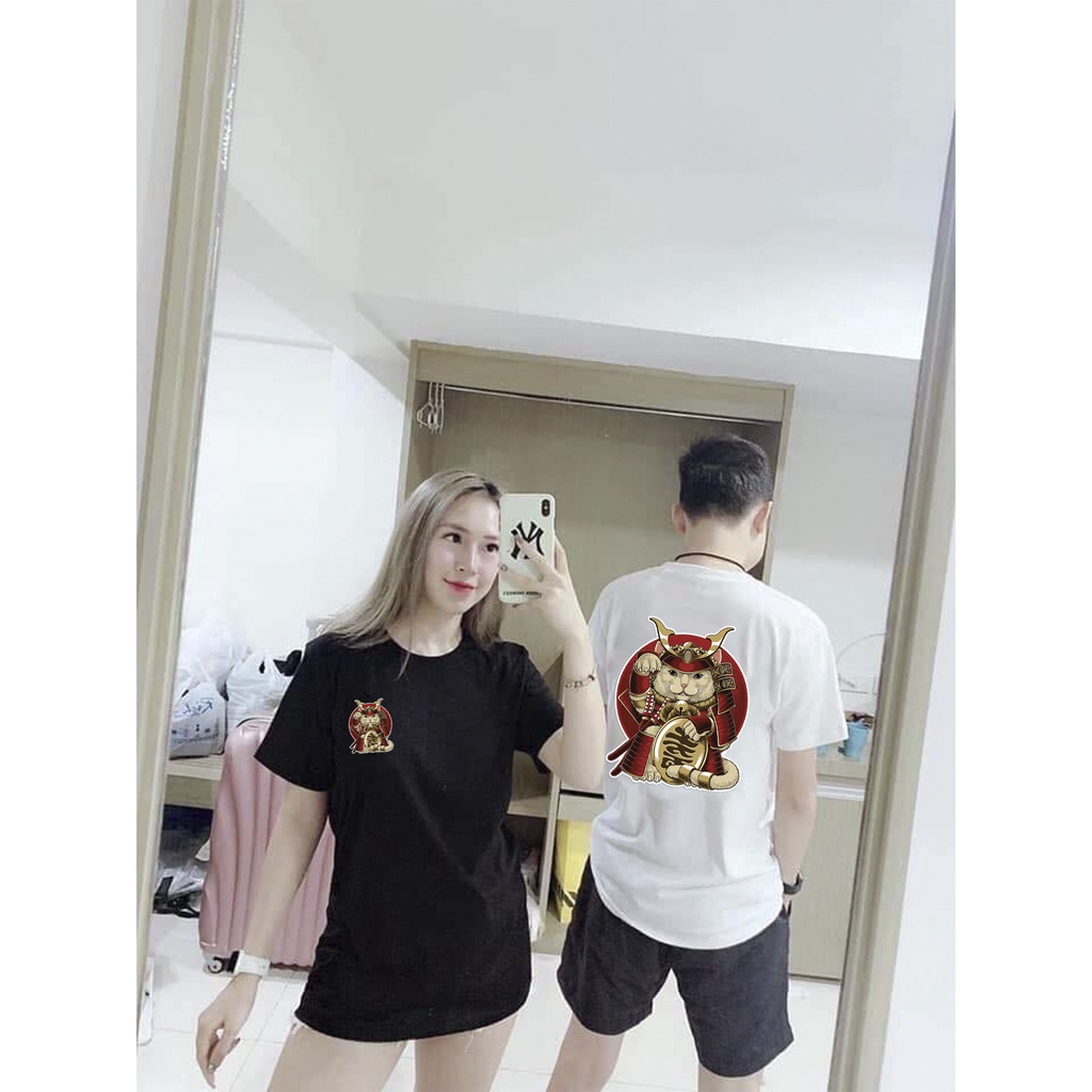 Áo thun mèo thần tài may mắn ( hình ảnh thật ) Áo phông nam nữ unisex 100% cotton 4 chiều ( zara )