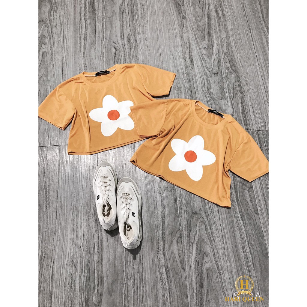 [FREESHIP ĐƠN TỪ 50K] Áo croptop hoa 5 cánh trắng NTA0420