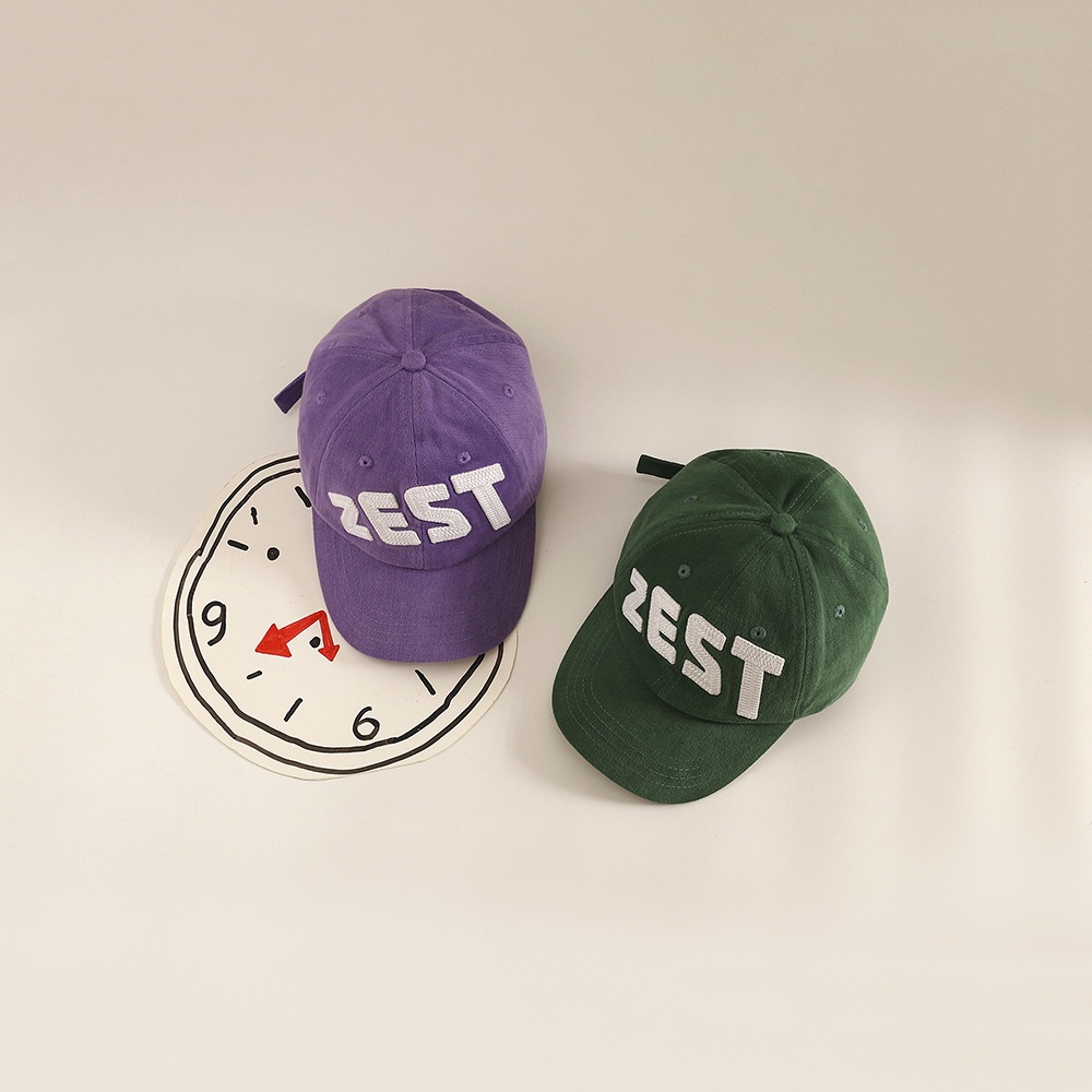 Mũ Lưỡi Trai Thêu Chữ ZEST Cỡ Lớn Đơn Giản Thời Trang Đi Biển Cho Bé