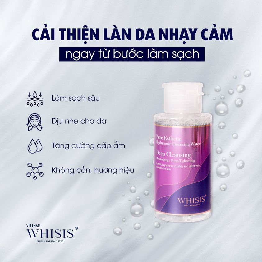 Nước Tẩy Trang Không Cồn Dưỡng Ẩm Hàn Quốc WHISIS Pure Esthetic Hyaluronic  Cleansing Water 300ml | Shopee Việt Nam