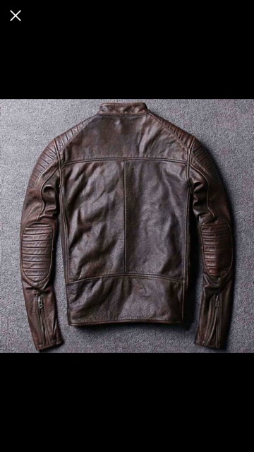Áo da bò jacket biker - NDD leather