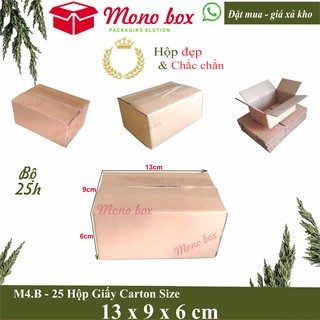 Bộ 25 hộp giấy carton 13x9x6
