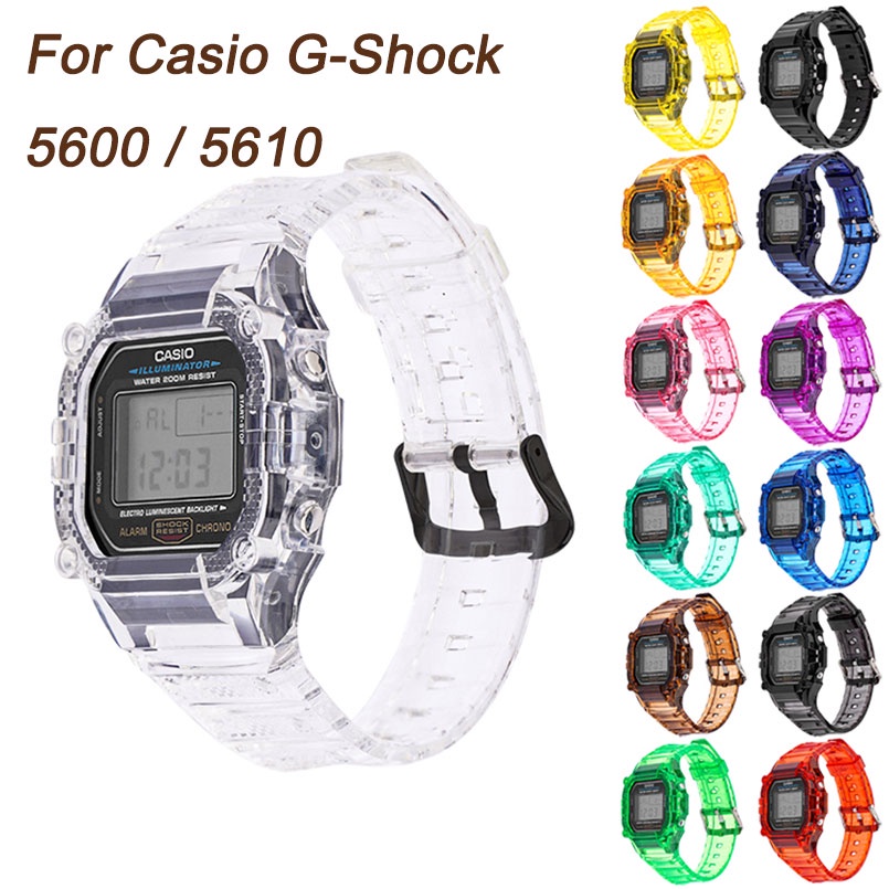 Dây Đeo Đồng Hồ Tpu Trong Suốt Cho Casio G-Shock DW-5600 GW-B5600 G-5600E G-5000