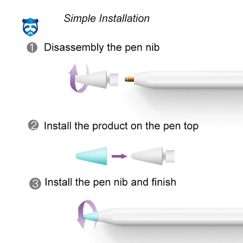 Set 4 / 8 Vỏ Bảo Vệ Đầu Bút Cảm Ứng Cho Apple Pencil 1 / 2