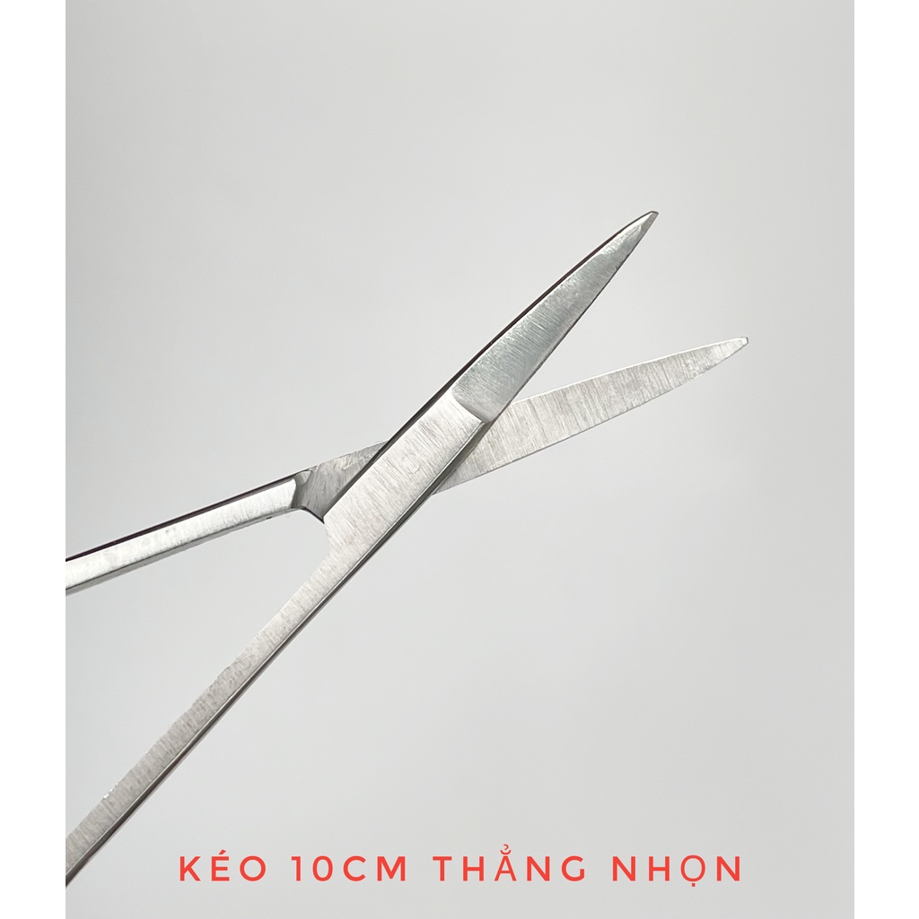 Kéo y tế 10cm 12.5 thẳng nhọn