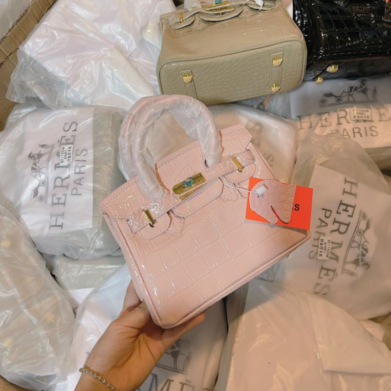 Túi B.Kinnn da rắn bóng size 20 chất siêu đẹp