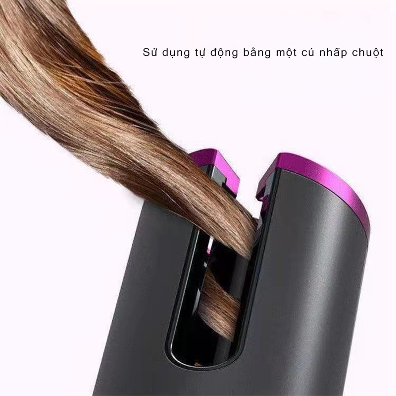 Máy uốn tóc tự động xoay, máy làm xoăn tóc không dây,uốn tóc tự nhiên, kiểu dáng hiện đại - Barlow Store