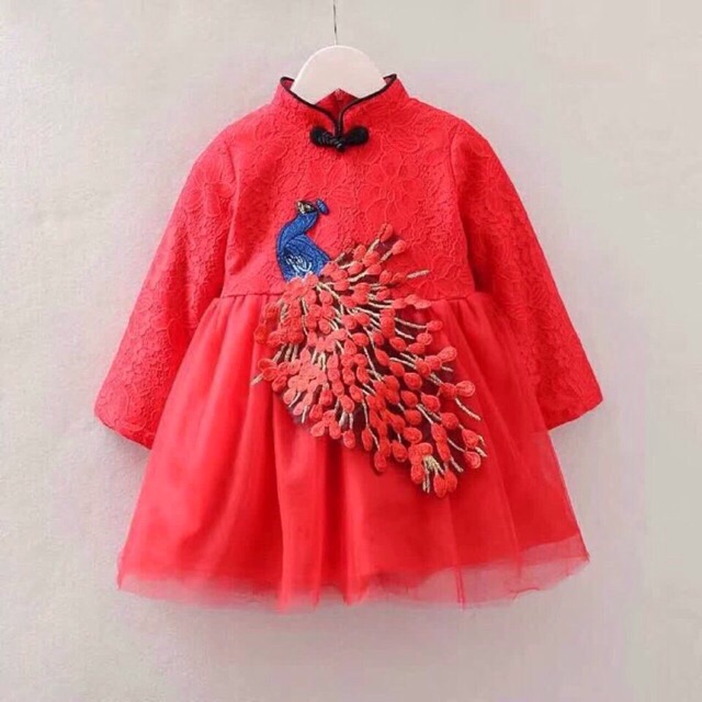 VÁY CỔ TÀU THÊU CÔNG 3D
