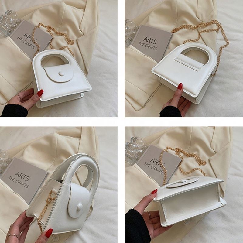 Túi xách mini đeo chéo dáng vuông 2 màu đen trắng phong cách nước ngoài hot trend