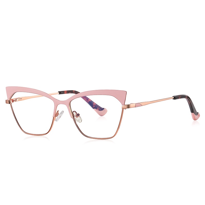Mắt Kính TR90 Gọng Kim Loại Chống Ánh Sáng Xanh Thời Trang Cho Nữ