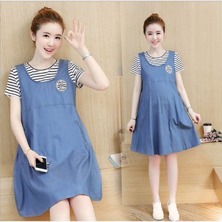 Đầm Bầu Dáng Yếm Bò Đơn Giản , Nhẹ Nhàng