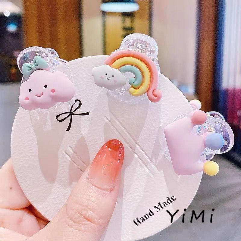 Kẹp Tóc Mini Hình Cầu Vồng / Mặt Trời / Ngôi Sao / Đám Mây Dễ Thương Cho Nữ