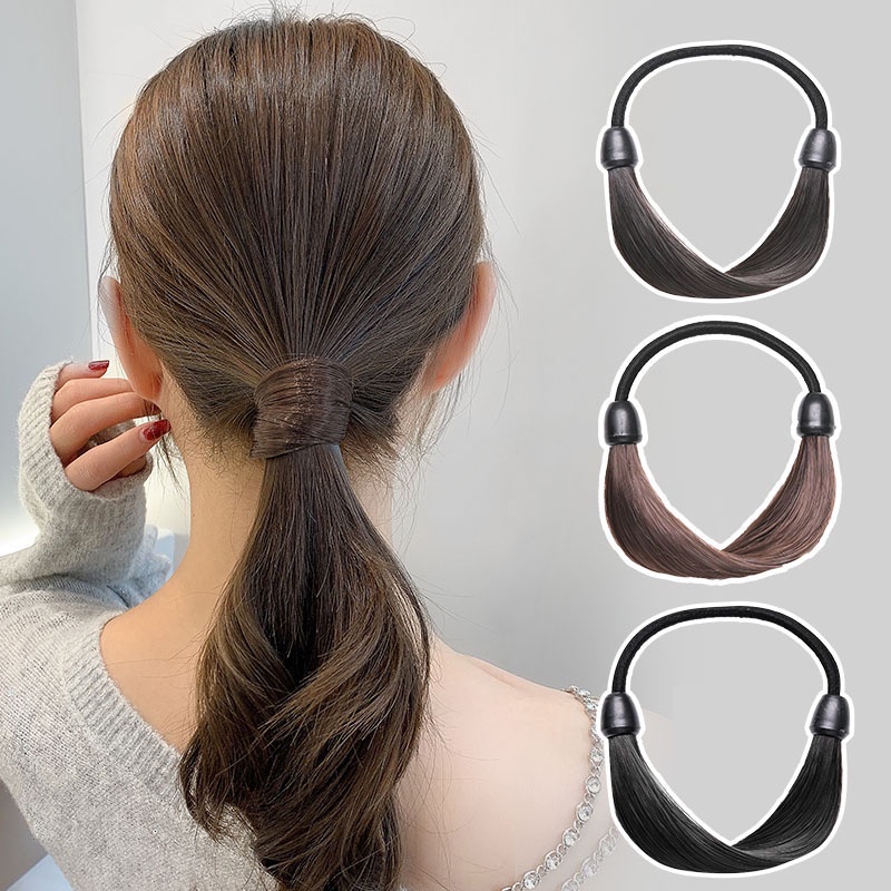 Chun buộc tóc nữ kiểu tóc giả phong cách Hàn Quốc, Đồ cột tóc phong cách thời trang ngọt ngào thanh lịch