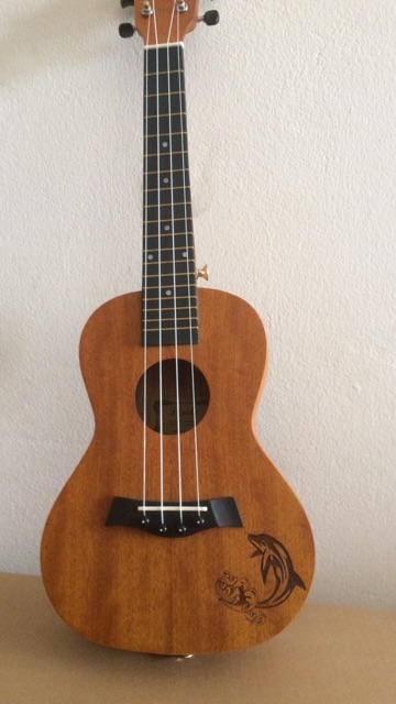 Đàn ukulele 23 inch Ukulele concert full phụ kiện Full gỗ mahogany hồng đào Bắc phi