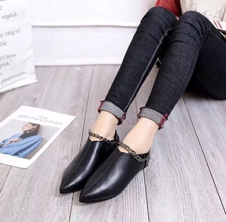 Boots da cổ ngắn quai xích