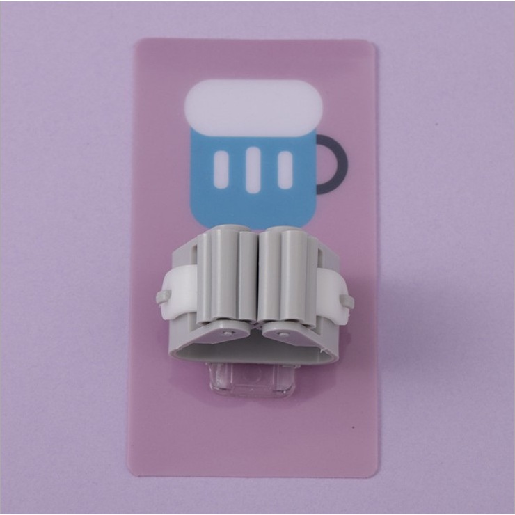 Miếng Dính Treo Chổi HOẠT HÌNH DECOR - Móc Treo Kẹp Giữ Chổi Cọ Dán Tường, Treo Cây Lau Nhà