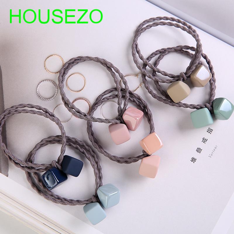 Dây buộc tóc mặt vuông