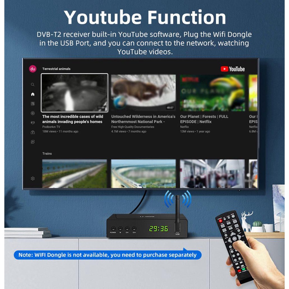 Bộ GiảI Mã SHOUKEY DVB-T2 DVB-C 1080P HDTV Chuyên DụNg