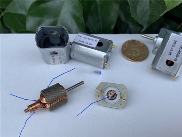 2 motor mini 130 dùng pin mã FK-130 tốc độ cao điện áp 3V - 4,5V tốc độ 24500 - 36500 vòng - LK0163