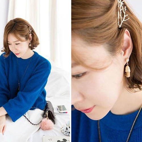 Kẹp tóc hình sừng hươu phong cách vintage thời trang nữ