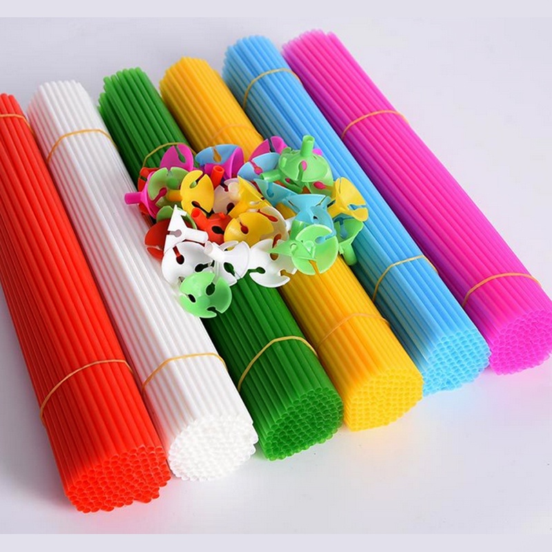 Set 10 Giá Đỡ Bong Bóng Bằng Nhựa Latex Nhiều Màu Kích Thước 32cm Trang Trí Tiệc Sinh Nhật /