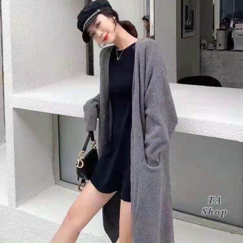 Áo len Cadigan dáng dài chất dày dặn - Hàng quảng châu