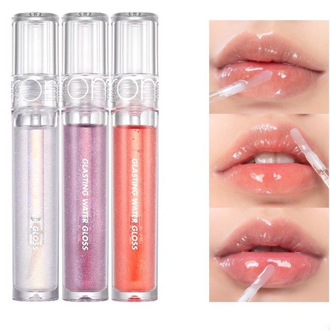 (CAM KẾT AUTH, TEM HIDDEN TAG) Son Tint Bóng Căng Mọng, Mịn Mượt Romand Glasting Water Gloss #00 #01 #02