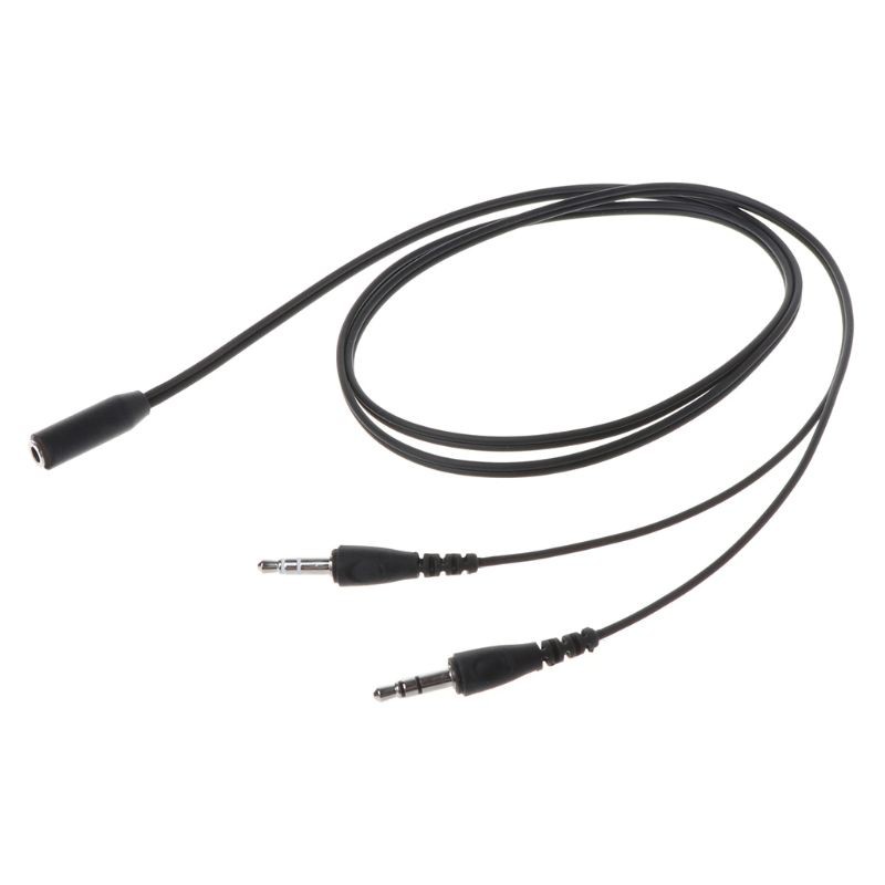 1M 3.5MM Plug Female to 2 Male Splitter Earphone Audio Adapter Cable Wire for PC