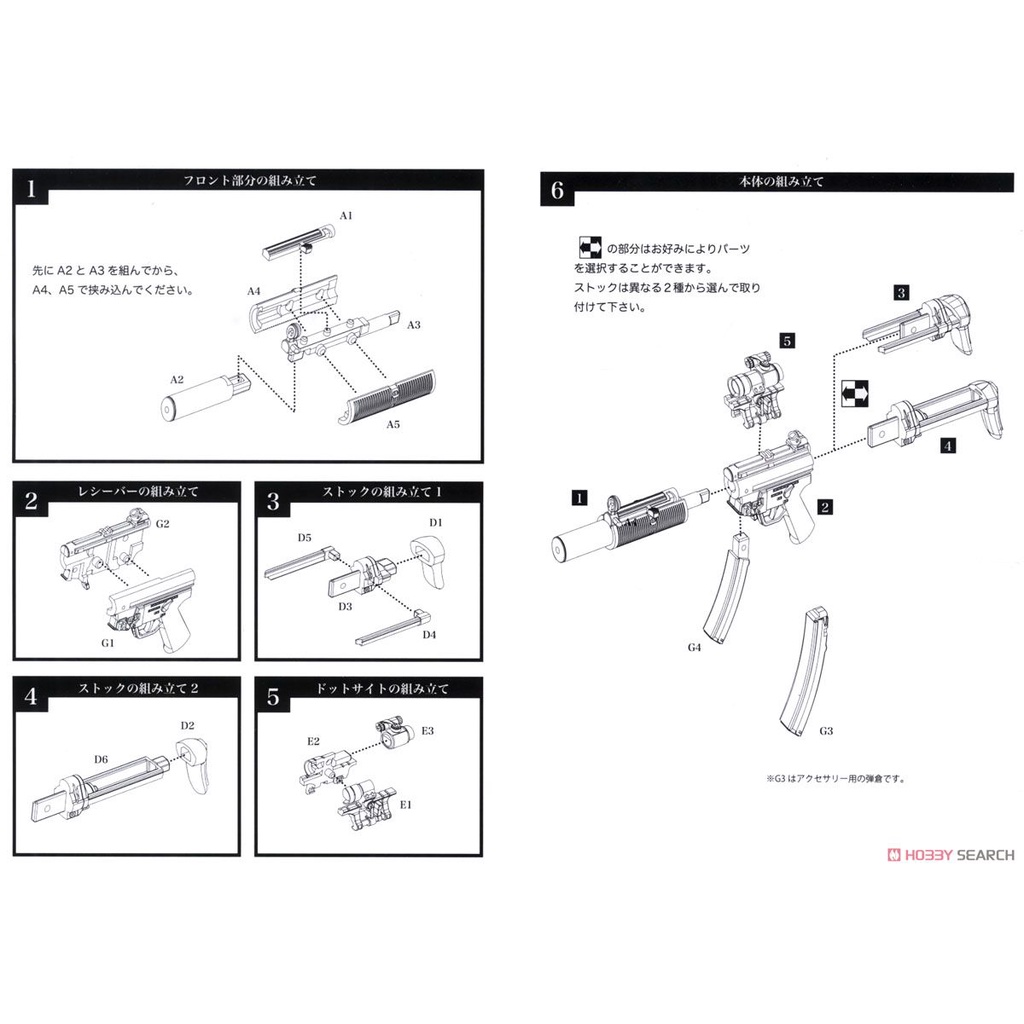 Mô hình phụ kiện tomytec little armory 1 12 la026 mp5sd6 type tmt - ảnh sản phẩm 7