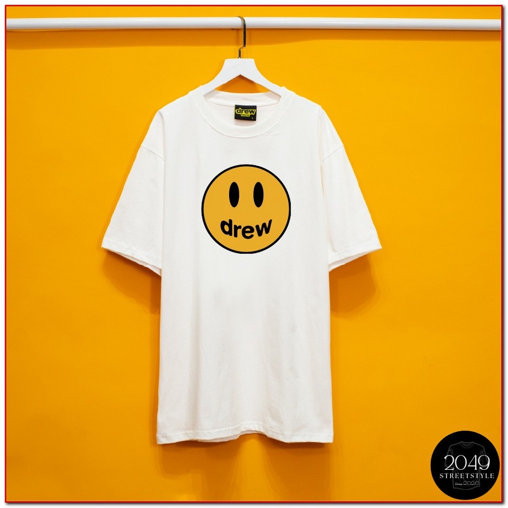Áo thun tay lỡ DREW House Mặt cười 2049 Streetstyle, Áo thun unisex nam nữ form rộng oversize chất liệu Cotton ST06 | BigBuy360 - bigbuy360.vn
