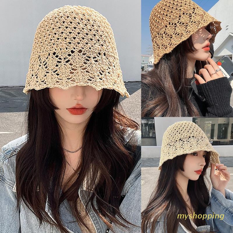 Mũ Vành Rộng Màu Sắc Đơn Giản Thời Trang Mùa Hè Sành Điệu Cho Nữ