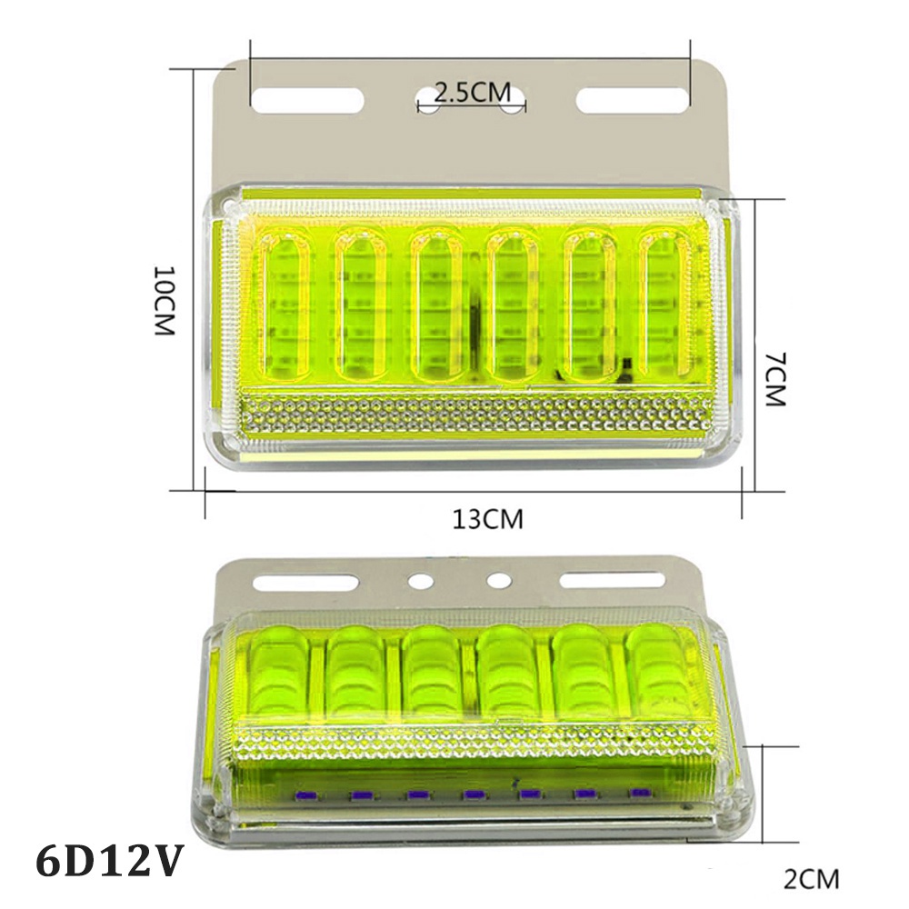 1 Đèn Tín Hiệu Đuôi Xe Tải 12V/24V 6 Bóng Led