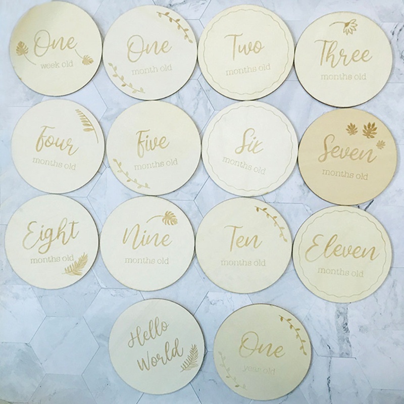 Thẻ Đánh Dấu Cột Mốc Phát Triển Theo Tháng Cho Bé