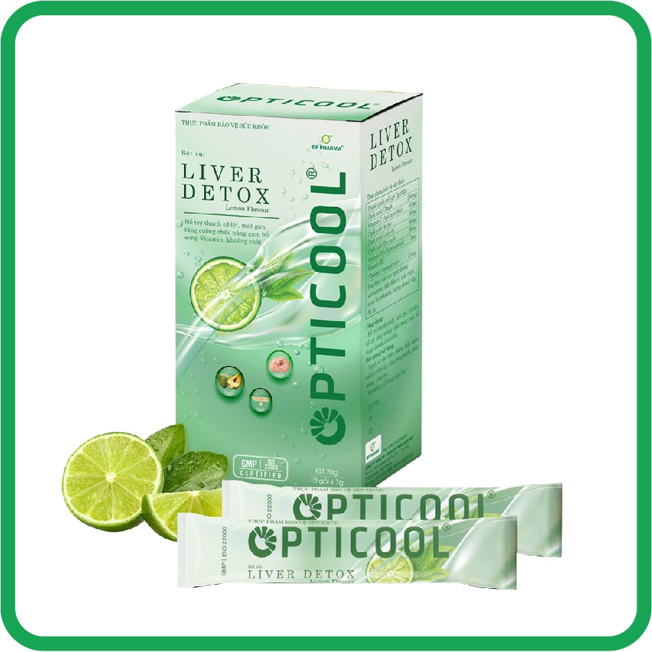 Bột Sủi Thanh Nhiệt OPTICOOL LIVER DETOX  Làm Mát Cơ Thể, Tăng Cường Chức Năng Gan.