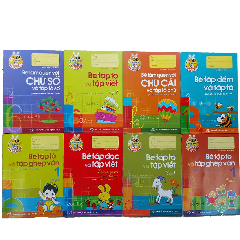 Sách: Chuẩn Bị Cho Bé Vào Lớp 1 -Túi 8 Cuốn