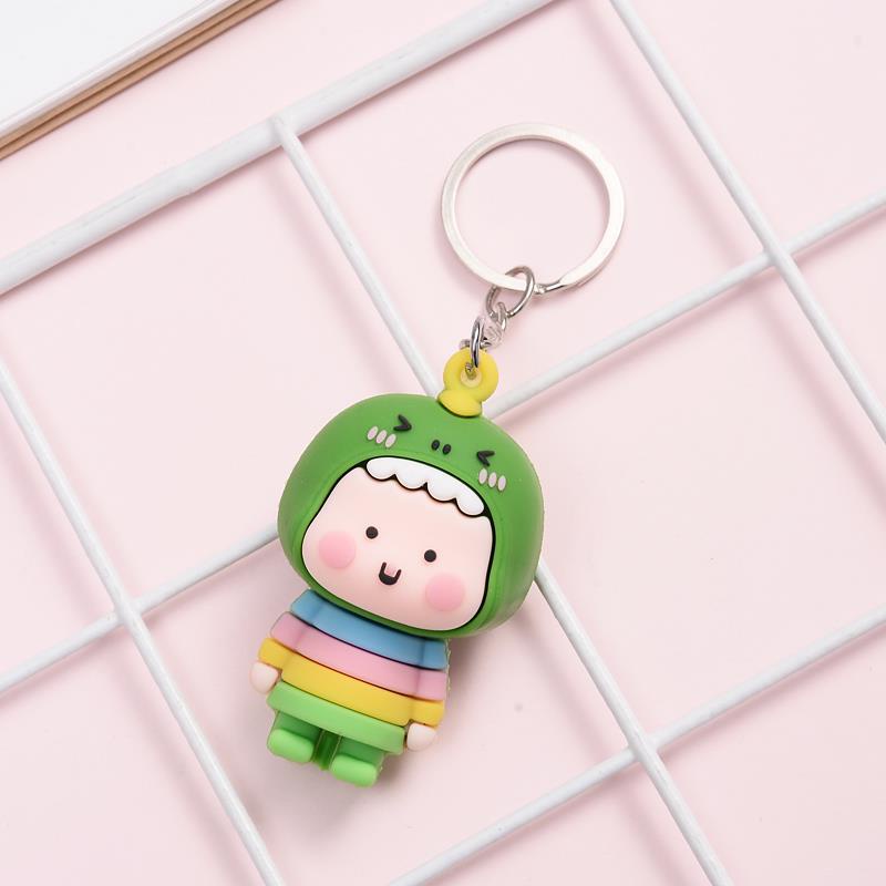 Móc Khóa Búp bê khủng long cute, dễ thương cài vào Balo, chìa khóa xe máy, cặp sách – Móc Khóa