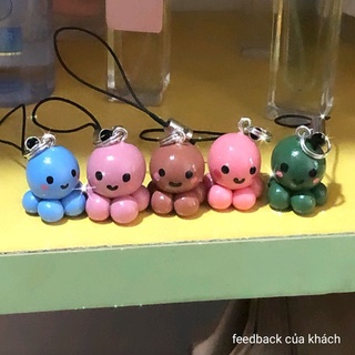 Móc khoá Bạch tuộc cảm xúc Clay Handmade