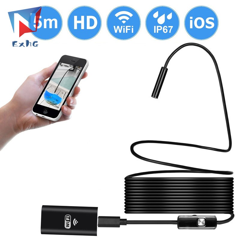 ANDROID IPHONE VN Camera Nội Soi 5m Wifi 720p 200w Chống Thấm Nước Chất Lượng Cao