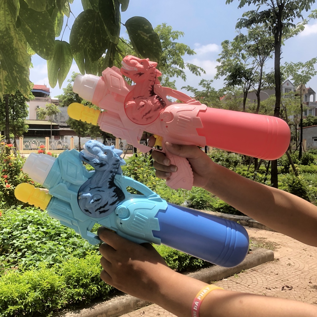 Súng bắn nước áp lực hình khủng long 570ml Redtech.