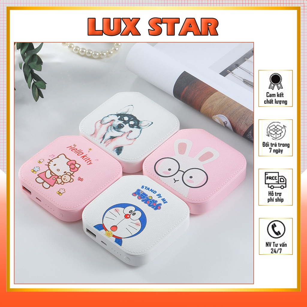 Sạc dự phòng Mini cầm tay giá rẻ có dây đeo, nhiều mẫu tự chọn - Sạc Cực Nhanh,Cực Tiện Lợi, Cực Cute