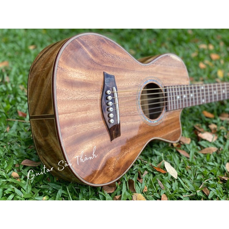 Đàn guitar acoustic mini size 1/2 gỗ điệp nguyên tấm