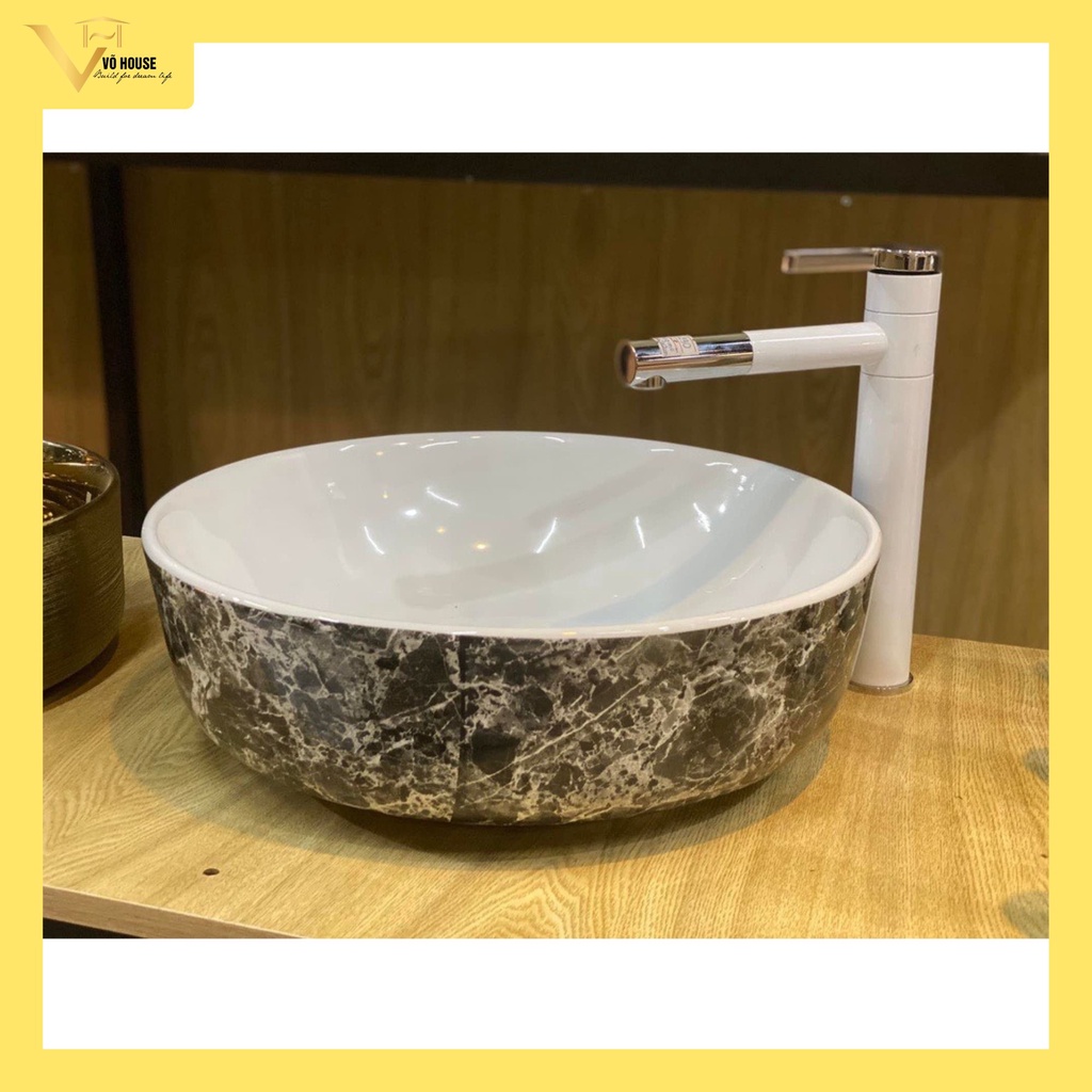 Bồn rửa mặt vân đá đen / lavabo vân đá đẹp thái lan