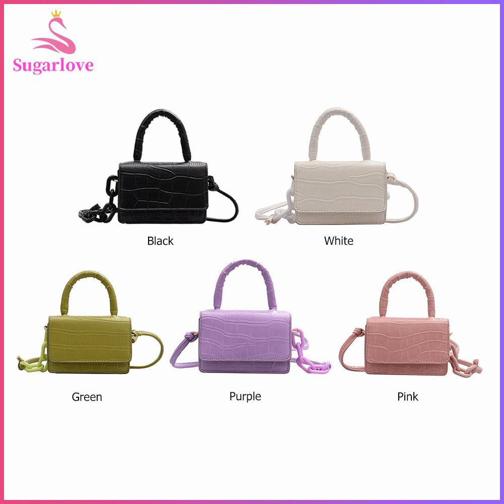 Beautiful※Alligator Pattern Shoulder Crossbody Bag Women PU Leather Mini Handle Tote Purse