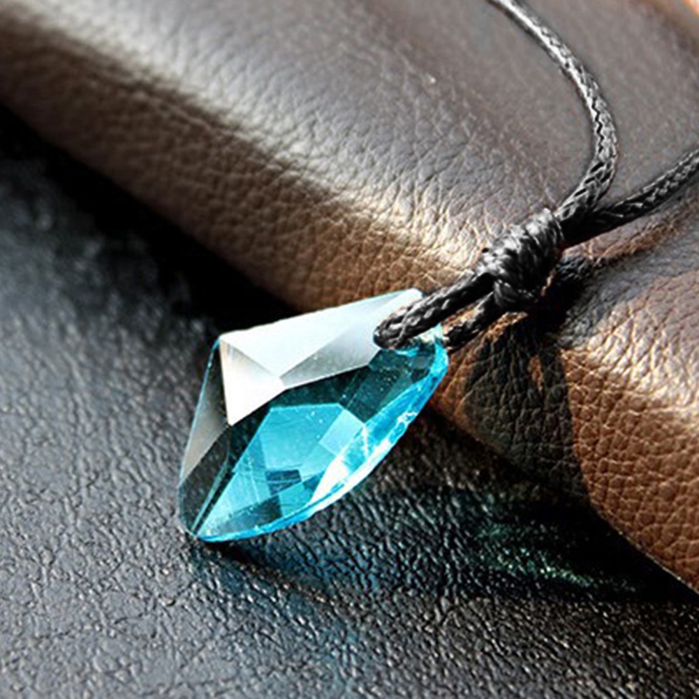 Dây chuyền mặt đính đá pha lê giả có thể điều chỉnh thời trang cho nam nữ
