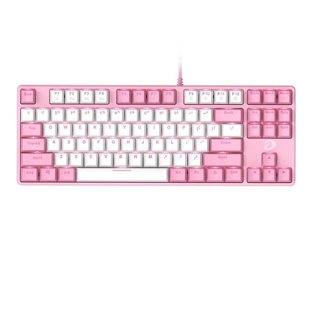 Bàn phím cơ gaming DareU EK87 Pink White Switch Blue/Red/Brown-  Hàng chính hãng bảo hành 24 tháng