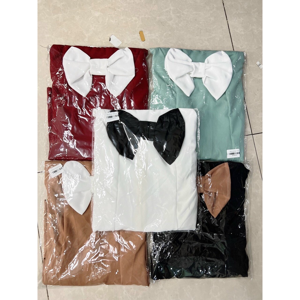 [ Miễn Phí Ship 2022 ] Set bộ đùi kèm quần for phối nơ siêu xinh, đầm ôm tôn dáng phối quần for kèm ảnh thật