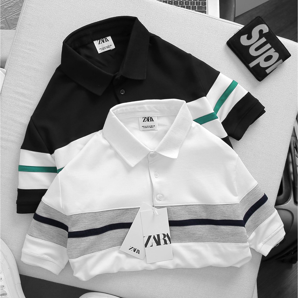 Áo Polo Nam Cổ Bẻ Vải Len Đan Cao Cấp Họa Tiết Kẻ Ngang, Áo Nam Có Cổ 2 Màu Hàng Xuất Xịn Cao Cấp Mặc Đi Làm Lịch Sự