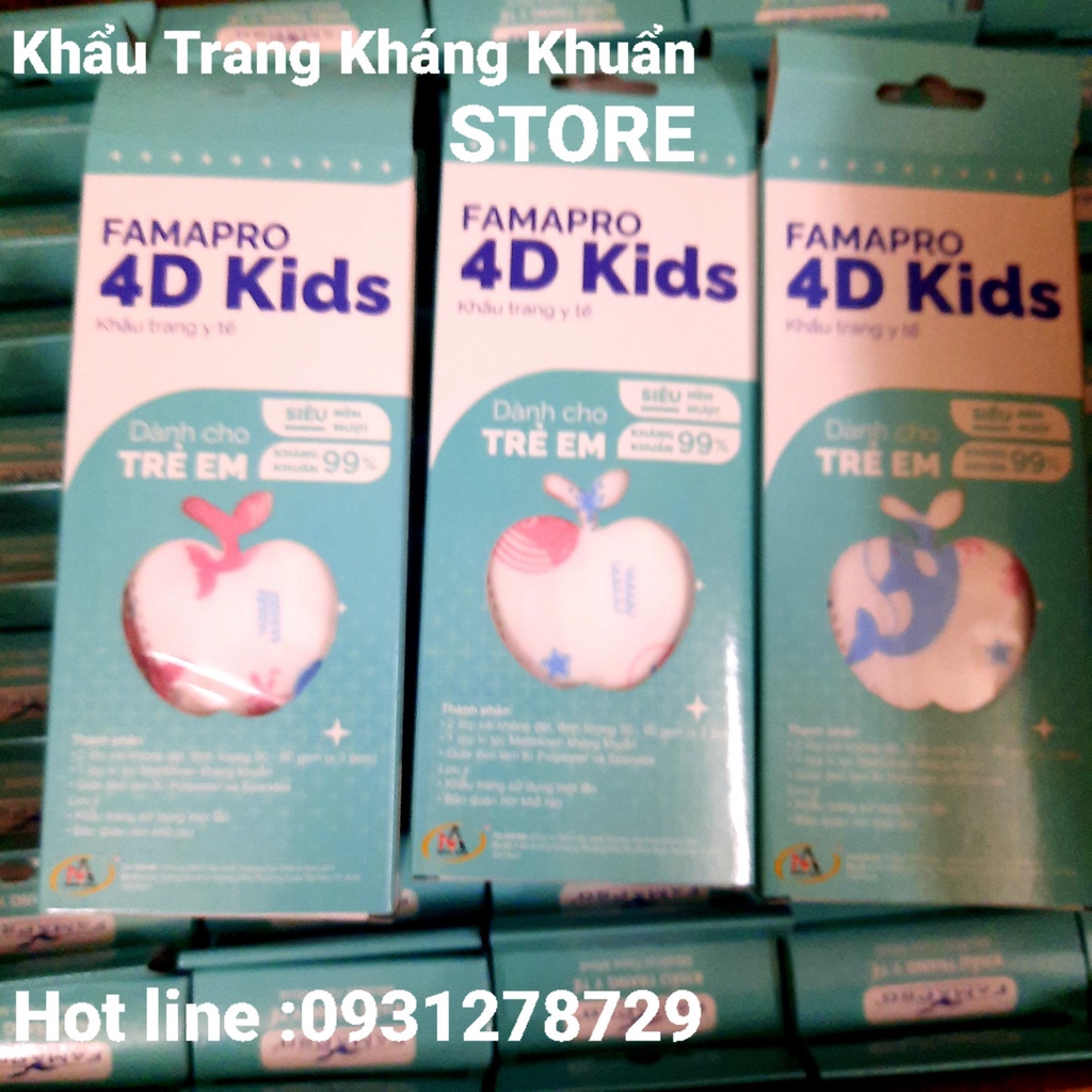 Khẩu Trang Trẻ Em KF94 - Loại Khẩu Trang 4D Giúp Bé Yêu Dễ Thở, Chống Bụi Mịn, Kháng Khuẩn - Túi 10 Cái Hoa Văn Đẹp